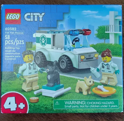 LEGO City 60382 Vet Van Rescue Complete Set 58pcs Age 4+ Box Brick Sep
