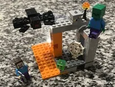 LEGO Minecraft 21166 The Abandoned Mine INCOMPLETE w/ Instructions and Figures