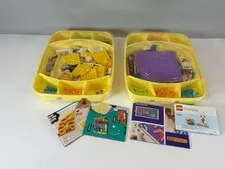 2 LEGO Dots Sectioned Storage Containers Random Assorted Pieces Sets Instruction