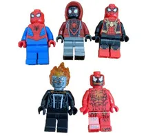 LEGO Minifigure Spider Man Set of 5 Lot Bulk Sale 