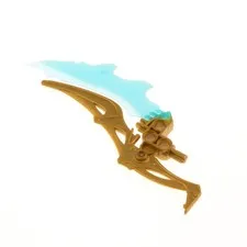 1x LEGO Bionicle Weapon Sword Pearl Gold Light Blue Blade Tarix 8981 64269pb01
