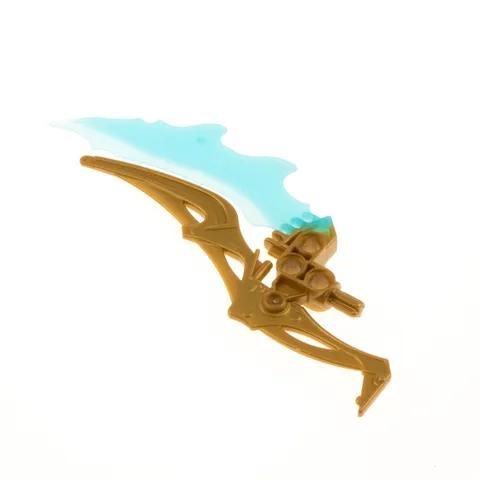 1x LEGO Bionicle Weapon Sword Pearl Gold Light Blue Blade Tarix 8981 64269pb01