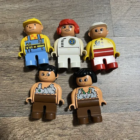 Vintage Duplo Lego Figures Lot Of 5 VTG