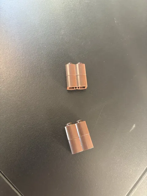 (4 Pcs) LEGO Parts - Dark Brown, 1 x 2 with Log Profile - No 30136