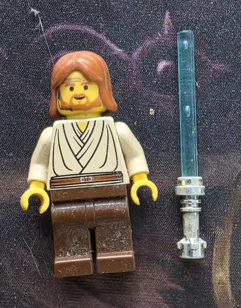 LEGO Star Wars Obi-Wan Kenobi Minifigure with Blue Lightsaber