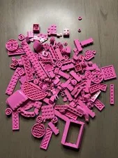 LEGO Dark Pink Bulk 175 Pieces Brick Plate Slope Specialty