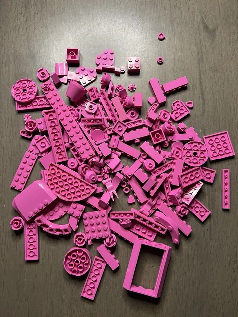 LEGO Dark Pink Bulk 175 Pieces Brick Plate Slope Specialty