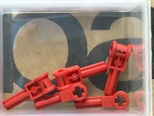 LEGO Parts - Red Technic, Axle 2L Reverser Handle - No 6553 - QTY 5