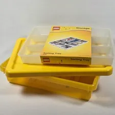 LEGO 4092 Storage Box S Yellow With 4096 Sorting Tray and Lid, New Old Stock