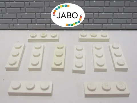 (J7/3/8) LEGO 10x3623 Plate Flat 1x3 White