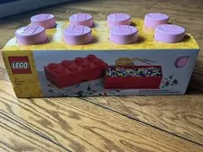 LEGO 8 Knob Large Storage Brick. Pink *NEW*