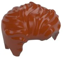 Lego New Part 23186 Dark Orange Minifigure HAIR Swept Left Tousled Wig D19