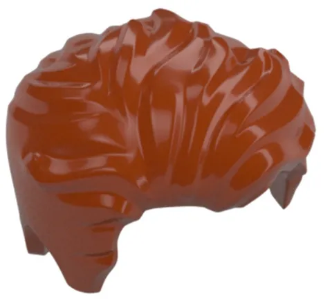 Lego New Part 23186 Dark Orange Minifigure HAIR Swept Left Tousled Wig D19