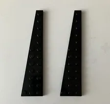 LEGO 2x NEW Pieces Plate 3x12 w/ Angle/Wedge Left BLACK #47397