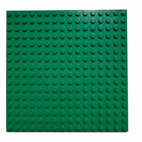 LEGO 16 X 16 5”x5” DARK GREEN #91405 BASEPLATE W/ UNDERSIDE RIBS PREOWNED