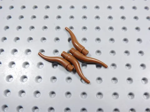 LEGO Lot of 4 Reddish Brown Cattle Horns Animal Minifig BI