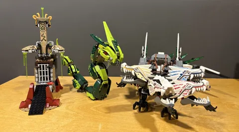 LEGO NINJAGO - Epic Dragon Battle (9450) w/ Instructions - No Minifigures