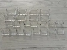 LEGO LOT 23 PCS TRANS CLEAR 2X4 3X4 3X6 WINDSCREEN WINDSHIELD BUILDING PIECES