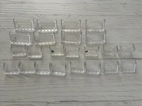 LEGO LOT 23 PCS TRANS CLEAR 2X4 3X4 3X6 WINDSCREEN WINDSHIELD BUILDING PIECES