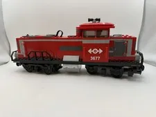 LEGO City Red Cargo Train Locomotive 3677 w/ Minifigure