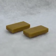 LEGO 3069b Pearl Gold Tile 1 x 2 with Groove (x2)