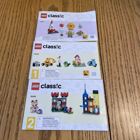 Lego Classsic Instructions 3 Books