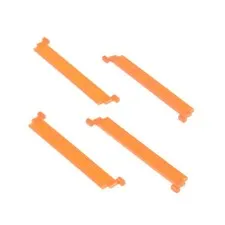 4x LEGO Garage Roll-Up Door Profile Transparent Neon Orange Lamella 4218