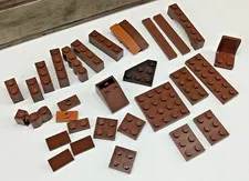 LEGO Lot of 31 Dark Reddish Brown Bricks Plates Loose Parts Pieces