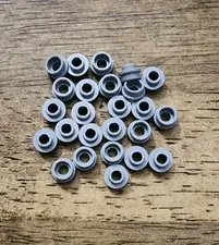 LEGO Light Bluish Gray Plate, Round 1 x 1 with Open Stud QTY 25. Part No. 85861.