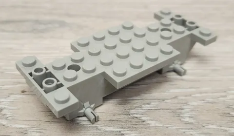 Lego 30235 Old Light Gray Vehicle Base 4 x 10 x 1 2/3 Replacement Part Piece
