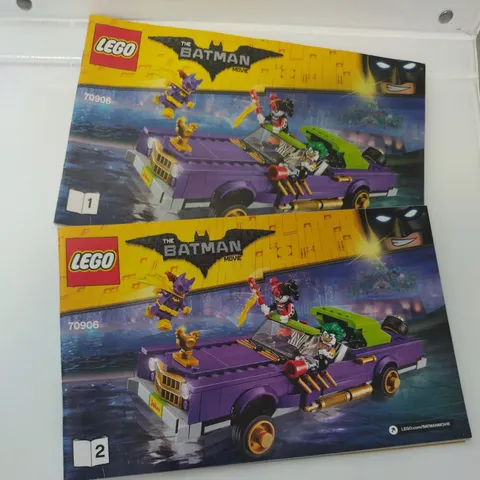 LEGO Instruction Manuals Lot of 2 – Batman 70906 (Manual 1 & Manual 2)