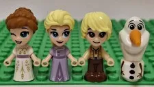 Lego Disney Princess Frozen Elsa Anna Olaf Kristoff 4 Micro Doll Minifigures Lot