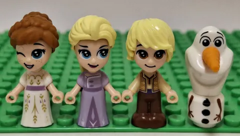 Lego Disney Princess Frozen Elsa Anna Olaf Kristoff 4 Micro Doll Minifigures Lot