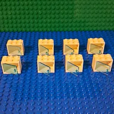 LEGO 2 x 3 x 2 cupboard/container brick. In White With Blue Doors. Lot Of 8