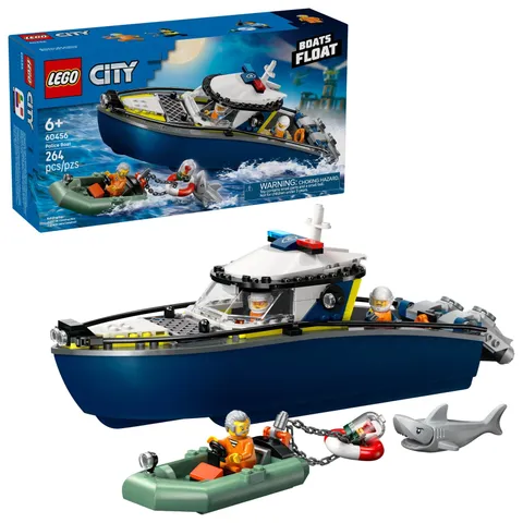 LEGO City Police Boat Chase Building Toy, Ages 6+ - 60456