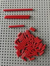Lego Red Technic Axle Pin Bulk Lot Part# 3708 3737 3706 32062 2780 71 pcs Used