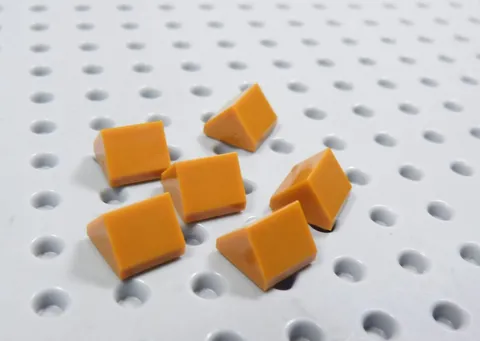 LEGO Lot of 6 Dark Orange 1x1 Peak Roof Slopes AY