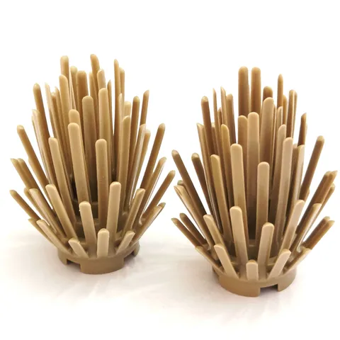 Lego Plant Prickly Bush 2 x 2 x 4 Lot of 2 Dark Tan Bushes Part 6064