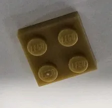 LEGO Parts - Pearl Gold Plate 2 x 2 - No 3022