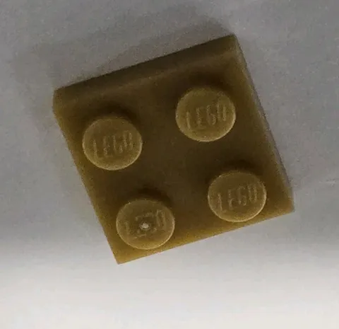 LEGO Parts - Pearl Gold Plate 2 x 2 - No 3022