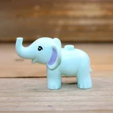 LEGO Aqua Baby Elephant Black Eyes Medium Lavender Inner Ears 67153pb02 67153