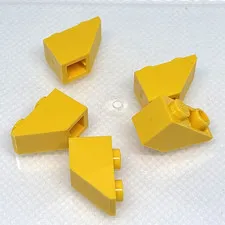 LEGO Parts - Yellow Slope, Inverted 45 2 x 1 - No 3665 - QTY 5