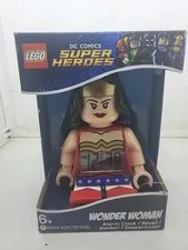 LEGO Wonder Woman Digital Display Alarm Clock DC Comics Toy 9" Figure Brand New