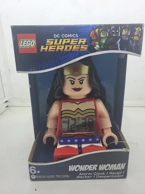 LEGO Wonder Woman Digital Display Alarm Clock DC Comics Toy 9" Figure Brand New