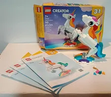 LEGO 31140 Creator 3-in-1 Magical Unicorn Peacock Seahorse Used Complete Manual
