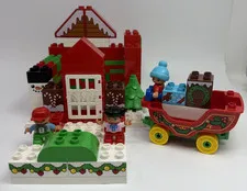 Lego Duplo Christmas Figures Snowman Candy Canes 70 Assorted Pieces
