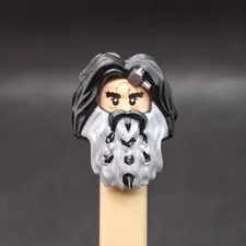 Lego Minifigure Head And Hair Bifur the Dwarf 