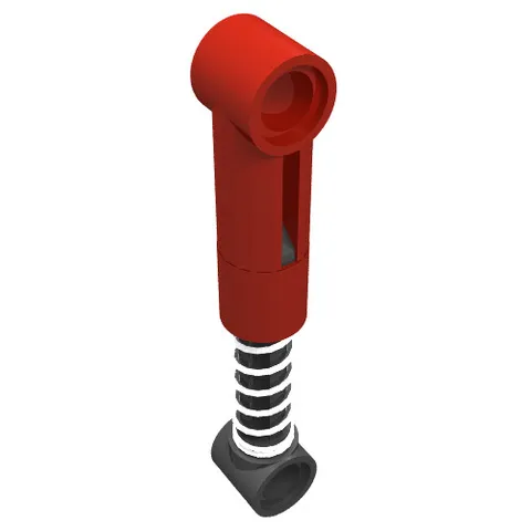 LEGO Part 73129 - Red Technic Shock Absorber 6.5L with Normal Spring [Complete A