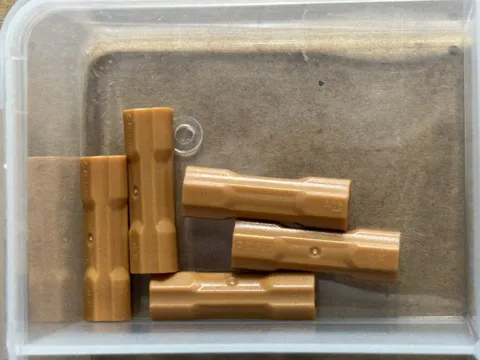 LEGO Parts - Medium Nougat Technic, Axle Connector 3L - No 26287 - QTY 5