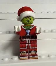 Brickluv Custom Printed LEGO Minifigure Santa Grinch 